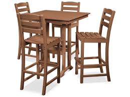 Polywood La Casa Recycled Plastic 5 Piece Farmhouse Bar Set Pws435 1 Patio Dining Set Polywood Bar Set