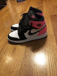 Black And White Nike Air Jordans 1 Nike Air Jordan 1 Retro Sneakers Size 6 5y Black Pink White Fashion Clothing Shoes Accessories Mensshoes Athleticshoes E Sneakers Retro Sneakers Shoes