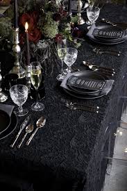 Pin By Maegan Smith On Molly S Wedding Ideas Black Wedding Table Setting Halloween Themed Wedding Halloween Wedding