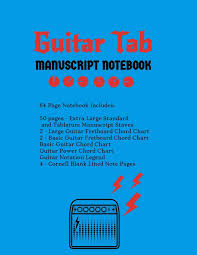 Amazon Com Guitar Tab Manuscript Notebook Extra Large