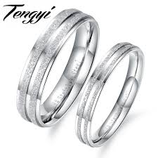 Click To Buy Fashion Jewelry 316l Stainless Steel Silver Simple Couple Ring Engagement Rin Beautiful Jewelry Ring Mens Jewelry Blue Topaz Engagement Ring