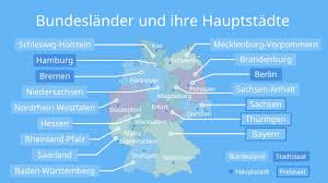 Bundesländer und Hauptstädte • Liste & Karte der Bundesländer · [mit Video]