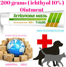 Check spelling or type a new query. 200 Grams Ichthyol 10 Ointment For Purulent Wounds Of Dogs Cats Cattle With Skin Diseases Burns Wounds Eczema Dermatitis Furunculosis Pyodermia Hooves Arthritis Neuralgia Tendovaginitis Tendovaginitis Bursitis Mastitis Zoovetpets