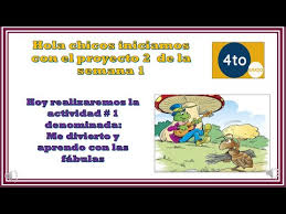 Cuaderno me divierto y aprendo. Cuarto Grado Semana 15 Actividad 1 Me Divierto Y Aprendo Con Las Fabulas Youtube