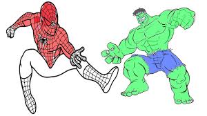 The hulk is a fictional character created by comic artists stan lee and jack kirby. Coloring Pages Spiderman Vs Hulk Coloring Book For Kids Youtube