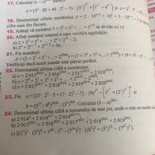 Deci daca ultima cifra a unui numar este diferita de: Determinati Ultima Cifra A Numerelor De Mai Jos Unde N Este Nr Natural Va Rooog Rapid Exercitiul 24 Brainly Ro