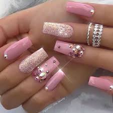 The Most Ignored Fact About Acrylic Nails With Rhinestones Coffin Pink Explained Akkrab Com Rhinestone Nails Luxury Nails Pink Nails Let your nails make you look like a diva.