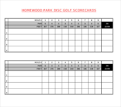 12 Golf Scorecard Templates Pdf Word Excel Free