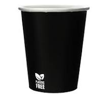 Plastic-Free Paper Cup 7 Oz/210ml Black Ø7,0cm (1.000 Units)