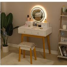 Aujourd'hui mercredi 16 juin 2021, faites vous plaisir grâce à notre sélection coiffeuse led miroir carre pas cher ! Pro Coiffeuse 4 Tiroirs Tabouret 80x40x135 Cm Avec Miroir De Lumieres Led A Luminosite Reglable Table De Maquillage Cdiscount Maison