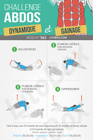 Challenge Abdos Gainage Et Travail Dynamique Challenge Abdos Programme Abdos Exercice Musculation Dos
