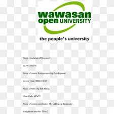 Wawasan open university's centre for professional development and continuing education (pace) offers short courses for people who wish to update their knowledge and remain productive and … Docx Wawasan Open University Hd Png Download 600x776 5126437 Pngfind