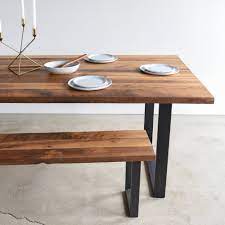 Most of our legs feature adjustable feet for easy of installation and accessibility. Industrial Modern Dining Table U Shaped Metal Legs What We Make