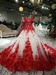Try at home wedding dresses fitting shells. Red And White Wedding Gown Weddingdressesredandwhite Red Wedding Gowns Colored Wedding Dresses Ball Gowns Wedding