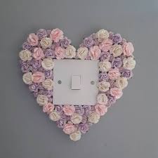 Heart Light Switch Surround Light Switch Border Home Decor Etsy In 2020 Light Switch Covers Boho Chic Wedding Decor Flower Wall Decor