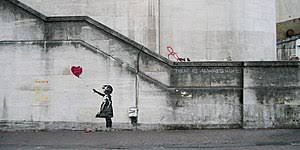You can make your drawings animated by moving the water. Girl With Balloon Wikipedia