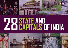 2021 map of india with states: States And Capitals Of India 2020 28 States And 8 Uts In India