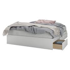 Stylish appearance with vintage headboard and footboard. Nexera Paris 3 Drawer Full Size Storage Bed White Walmart Com Walmart Com
