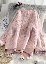 If you change your country then the items' info (such as prices, promotions) might change. Aesthetic Pink Crane Tops Low High Design Casual Spring Knit Tops Soolinen