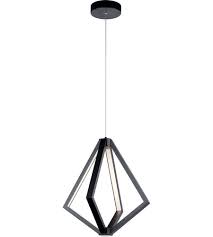 Elan 84091 Everest Led 18 Inch Matte Black Chandelier Ceiling Light Small