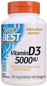 Some vitamin d supplements contain calcium or other complementary ingredients. Amazon Com Doctor S Best Vitamin D3 5000iu Non Gmo Gluten Free Soy Free Regulates Immune Function Supports Healthy Bones 180 Count Pack Of 1 Health Personal Care