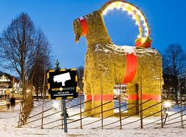 Gävlebocken is usually accompanied by a shorter goat, referred to as his little brother or lillbocken. Gavlebocken Far Kamerabevakning Fran Mindmancer Irisity Ab