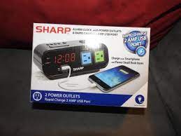 This is a sharp red led alarm clock with 2 power outlet's and usb charge port specifications product specifications dimensions:width :7. Sharp Digital Alarm Clock In Black With Red Led Display And 2x Power Outlets In Green And Blue Surge Protect Usb Charge Spc137 Walmart Com Walmart Com