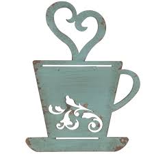 Turquoise Coffee Cup Metal Wall Decor Hobby Lobby Metal Wall Decor Coffee Shop Decor Metal Tree Wall Art