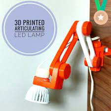 3d Printed Articulating Led Lamp Led Lamp 3d Printing 3d Printer