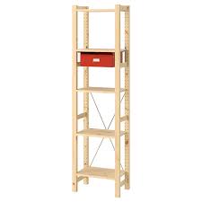 Ivar Shelving Unit With Drawers Pine Red 18 7 8x11 3 4x70 1 2 Ikea In 2020 Ikea Ivar Ivar Regal Ikea