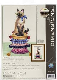 This is the downloadable pattern only, there are no supplies included. Amazon Com Dimensions Cat Lady Counted Cross Stitch Kit 14 Count Ivory Aida Cloth 10 X 14