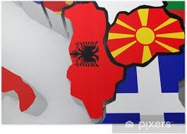 Europa vormt de westelijke vijfde van de euraziatische landmassa. Poster Kaart Van Albanie En Macedonie Pixers We Leven Om Te Veranderen