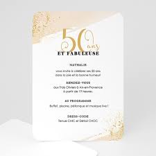 50 ans que tu me supportes aussi je le sais. Carte Invitation Anniversaire 50 Ans Fabuleuse 50 Echantillon Offert Carteland
