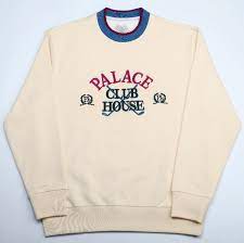 spot palace club house embroidery crewneck crew neck sweater two colors taobao crew neck sweater graphic sweatshirt neck sweater
