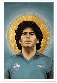 Se terminó el ida y vuelta. Football Icon Diego Maradona Poster Juniqe