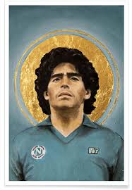 Se terminó el ida y vuelta. Football Icon Diego Maradona Poster Juniqe