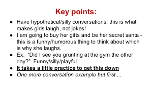 Make funny comments based on past conversations or situations with her. Make Her Laugh Jokes