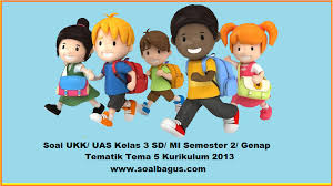 Selengkapnya, silahkan mendownload soal dan kunci jawaban penilaian akhir tahun (pat) / ulangan kenaikan kelas (ukk) kelas 5 sd/mi tema 6, tema 7, tema 8 dan tema 9 kurikulum. Soal Pat Kelas 3 Tema 5 Kurikulum 2013 Th 2021 Soalbagus Com