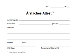 Lll ⭐ gutscheinvorlagen und vordrucke 100% kostenlos selber gestalten ausdrucken verschenken und freude.dank dem kostenlosen vordruck vom perfekten geschenk profitieren. Arztliches Attest Mit Gebuhr Zum Herunterladen Und Ausdrucken
