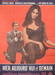 De sica may seduce us with his breezy comedy but concealed beneath is his usual preoccupation with class, making the laughs in yesterday, today and tomorrow delightfully brittle. Yesterday Today And Tomorrow 1964 French Grande Poster Posteritati Movie Poster Gallery New York