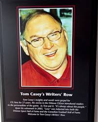 Retired sportswriter Tom Casey honoured by OSEG