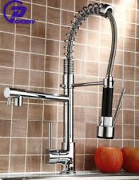 The water flow and temperature is controlled by a single lever at. Chrome Kitchen Faucet Swivel Single Handle Sink Pull Down Sprayer Mixer Tap 710185491011 Ebay