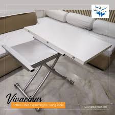 Check Out The Amazing Coffee Table Expandable A Dining Table At Https Www Gravitymart Com Space Saving Furniture Foldable Furniture Small Apartment Furniture