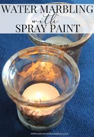 Water Dip Marbling Mottling With Spray Paint Spray Painting Candles Spray Painting Glass Spray Paint Techniques