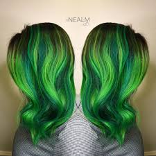 Black And Neon Green Hair Rainbow Hair Emerald Green Hair Neon Green Hair Green Hair Green Hair Colors Neon Green Hair