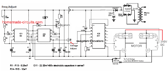 Single Phase Variable Frequency Drive Vfd Circuit Homemade Circuit Projects In 2020 Circuit Projects Electrolytic Capacitor Electrical Installation