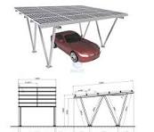 Aluminum Material Two Cars Solar PV Garage Canopies ...
