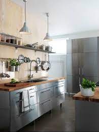 Wall cabinet with 2 doors 30x15x30 . Stainless Steel Kitchens Let S Reflect For A Moment Industrial Style Kitchen Freestanding Kitchen Kitchen Cabinet Design