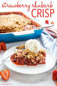 Strawberry Rhubarb Crisp Recipe Strawberry Rhubarb Crisp Dessert Recipes Easy Rhubarb