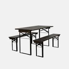 Table De Brasserie Berlin Noire 120cm Disponible Sur Le Site De La Tresorerie Magasin De Decoration Et D Objets Pour La Maiso Table Banc Table Brasserie Table
